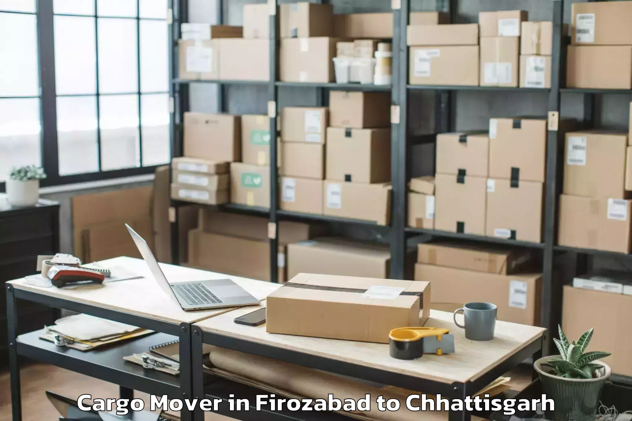 Top Firozabad to Kirandul Cargo Mover Available